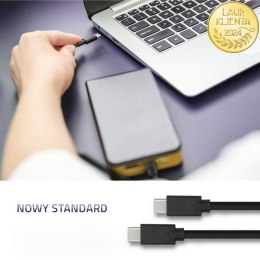 Qoltec Kabel USB 3.1 typ C męski | USB 3.1 typ C męski | 2.5m | Czarny