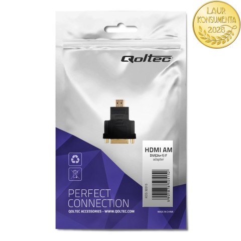 Qoltec Adapter HDMI A męska | DVI (24+1) żeńska