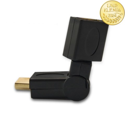 Qoltec Adapter HDMI A męski | HDMI A żeński | kątowy | obrotowy