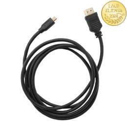 Qoltec Kabel HDMI | Micro HDMI | High speed | 4K | 30Hz | GOLD | 1.5m