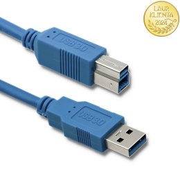 Qoltec Kabel USB 3.0 do drukarki A męski | B męski | 2m