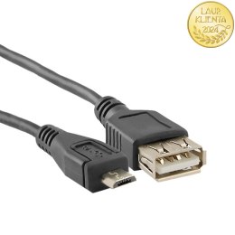 Qoltec Kabel USB A żeński | micro USB B męski | 0.1m