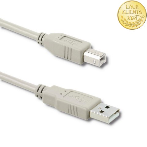 Qoltec Kabel USB 2.0 do drukarki A męski | B męski | 3m