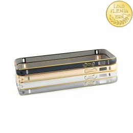 Qoltec Ramka ochronna na Apple iPhone 5/5s | srebrna | aluminiowa