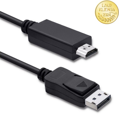 Qoltec DisplayPort v1.1 męski | HDMI męski | 4K | 1m