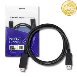 Qoltec DisplayPort v1.1 męski | HDMI męski | 4K | 1m