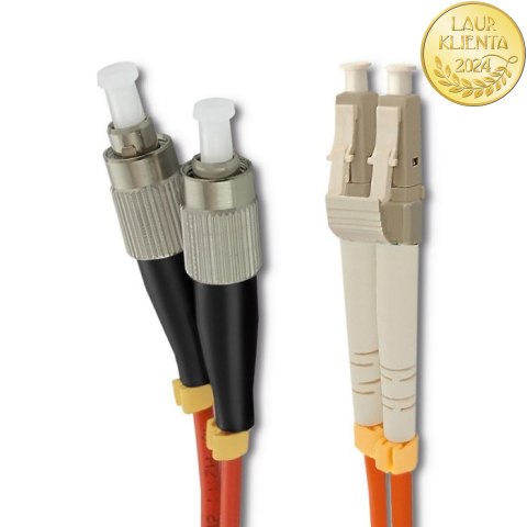 Qoltec Patchcord światłowodowy LC/UPC - FC/UPC | Multimode | 50/125 | OM2 | Duplex | 3m