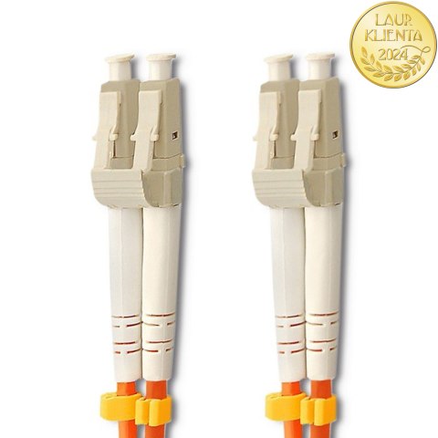 Qoltec Patchcord światłowodowy LC/UPC - LC/UPC | Multimode | 50/125 | OM2 | Duplex | 2m