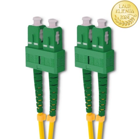 Qoltec Patchcord światłowodowy SC/APC - SC/APC | Singlemode | 9/125 | G652D | Duplex | 5m