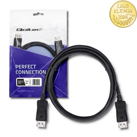 Qoltec DisplayPort v1.3 męski | DisplayPort v1.3 męski | 8K | 2m