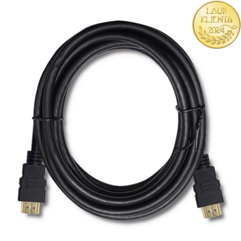 Qoltec Kabel HDMI v1.4 | High speed | 4K | 30Hz| 30AWG | GOLD | 2m