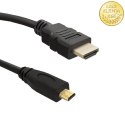 Qoltec Kabel HDMI v1.4 | Micro HDMI | High speed | 4K | 30Hz | GOLD | 2m