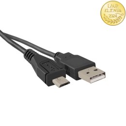 Qoltec Kabel USB 2.0 A męski | Micro USB B męski | 0.25m