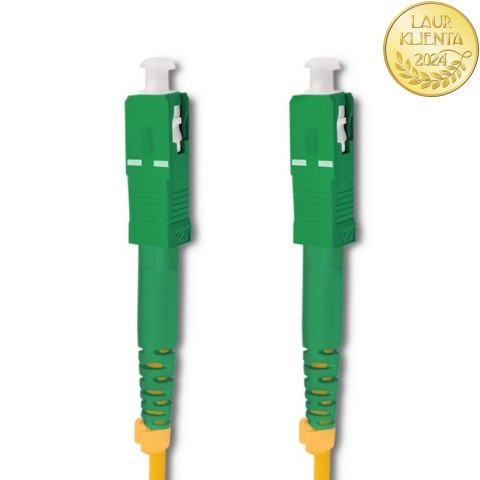 Qoltec Patchcord światłowodowy SC/APC - SC/APC | Singlemode | 9/125 | G652D | Simplex | 15m