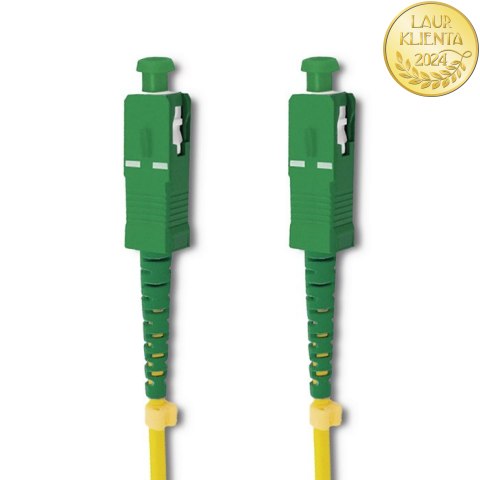 Qoltec Patchcord światłowodowy SC/APC - SC/APC | Singlemode | 9/125 | G652D | Simplex | 3m