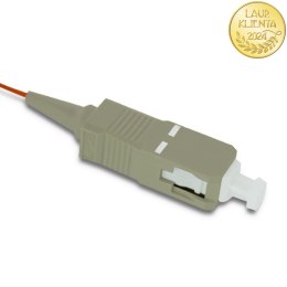Qoltec Pigtail światłowodowy SC/UPC | Multimode | 50/125 | OM2 | 1m