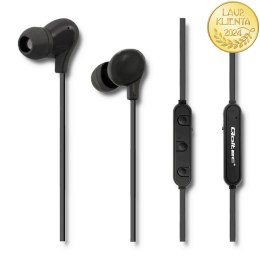 Qoltec Słuchawki bezprzewodowe BT dokanałowe z mikrofonem | czarne