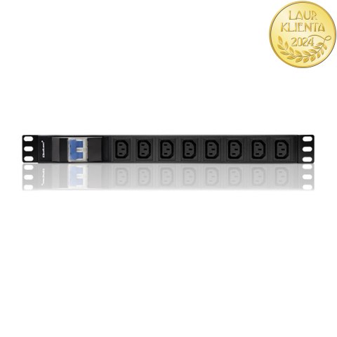 Qoltec Listwa zasilająca PDU antyprzeciążeniowa do RACK 19" | 1U | 10A | 8xIEC C13 | bezpiecznik C16 | 2m Qoltec Listwa zasilająca PDU antyprzeciążeniowa do RACK 19" | 1U | 10A | 8xIEC C13 | bezpiecznik C16 | 2m