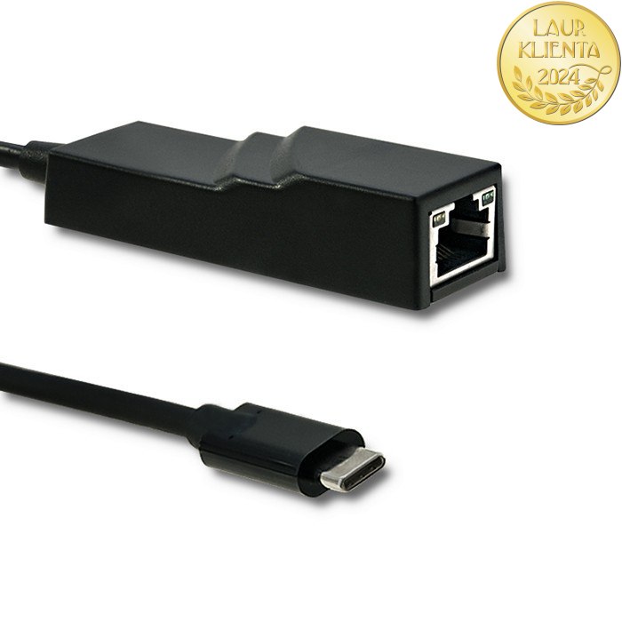 Adapter USB typ C męski/ RJ-45 żeński | 20cm