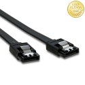 Qoltec Kabel SATA III męski / SATA III męski | 0.5m | czarny