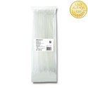 Qoltec Opaski zaciskowe Trytki kablowe | 4.8*300mm | 100 szt. | Nylon66 | UV | Białe