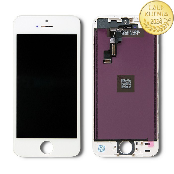 Qoltec Wyświetlacz dotykowy LCD do iPhone 5S/SE | ramka biała
