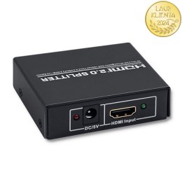 Qoltec Aktywny rozdzielacz Splitter HDMI v. 2.0 | 1x2