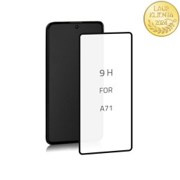 Qoltec Hartowane szkło ochronne PREMIUM do Samsung Galaxy A71 | 6D | Czarne | Pełne