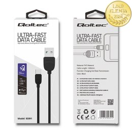 Qoltec Ultra szybki kabel do przesyłu danych USB typ C | USB 2.0 A | 1.2m