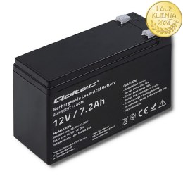 Qoltec Akumulator AGM | 12V | 7.2 Ah | max 108A