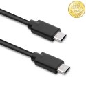 Qoltec Kabel USB 2.0 typ C męski | USB 2.0 typ C męski | 0.5m | Czarny