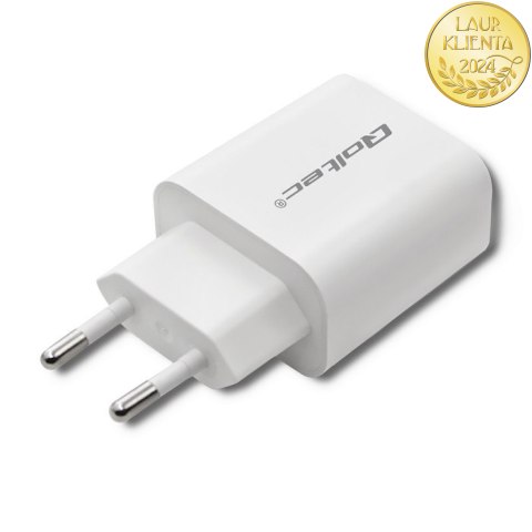 Qoltec Ładowarka sieciowa 18W | 5-12V | 1.5-3A | USB typ C PD | USB QC 3.0 | Biała Qoltec Ładowarka sieciowa 18W | 5-12V | 1.5-3A | USB typ C PD | USB QC 3.0 | Biała