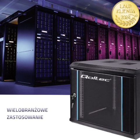 Qoltec Szafa RACK 19" | 9U | 600 x 500 x 600 | Hartowane drzwi | Wisząca | Stalowa obudowa | Zamek | Czarna Qoltec Szafa RACK 19" | 9U | 600 x 500 x 600 | Hartowane drzwi | Wisząca | Stalowa obudowa | Zamek | Czarna