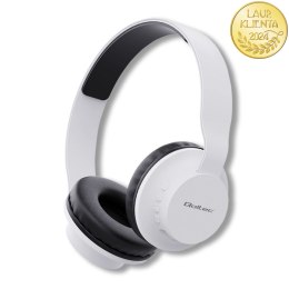 Qoltec Słuchawki bezprzewodowe Loud Wave z mikrofonem | BT 5.0 JL| Białe