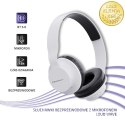 Qoltec Słuchawki bezprzewodowe Loud Wave z mikrofonem | BT 5.0 JL| Białe
