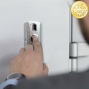 Qoltec Metalowy przycisk wyjścia | Srebrny