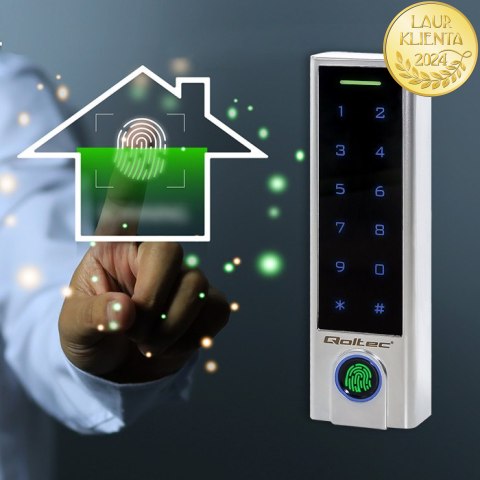 Qoltec Zamek szyfrowy dotykowy Proteus z czytnikiem linii papilarnych | RFID| kod | karta | brelok | dzwonek | IP68 | EM Qoltec Zamek szyfrowy dotykowy Proteus z czytnikiem linii papilarnych | RFID| kod | karta | brelok | dzwonek | IP68 | EM