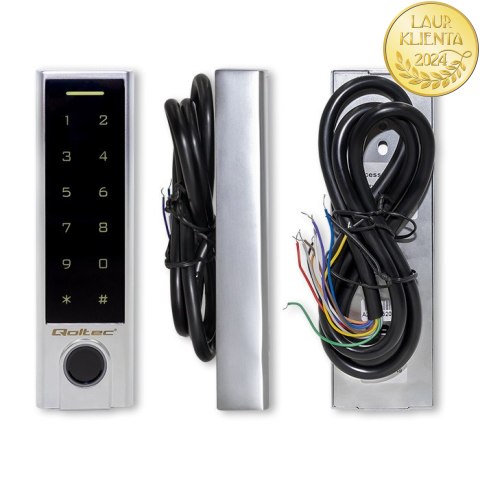 Qoltec Zamek szyfrowy dotykowy Proteus z czytnikiem linii papilarnych | RFID| kod | karta | brelok | dzwonek | IP68 | EM Qoltec Zamek szyfrowy dotykowy Proteus z czytnikiem linii papilarnych | RFID| kod | karta | brelok | dzwonek | IP68 | EM