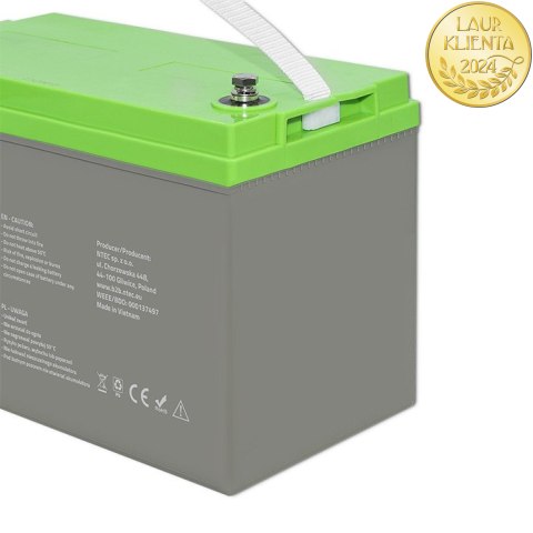 Qoltec Akumulator żelowy Deep Cycle | 12V | 100Ah | 30.5kg | Bezobsługowy | Professional | LongLife | PV, UPS, kamper Qoltec Akumulator żelowy Deep Cycle | 12V | 100Ah | 30.5kg | Bezobsługowy | Professional | LongLife | PV, UPS, kamper
