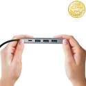 Qoltec Hub Adapter USB-C 3.1 5w1 | 3x USB 3.0 | HDMI 4K | USB-C 3.0 PD