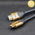 Qoltec Kabel HDMI v2.1 Ultra high speed 8K | 60Hz | 30AWG | GOLD | 1m