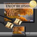 Qoltec Kabel HDMI v2.1 Ultra high speed 8K | 60Hz | 28AWG| GOLD | 3m