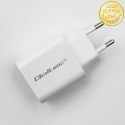 Qoltec Ładowarka Super Quick PD | USB-C | 20W | 5-12V | 1.67-3A | Biała