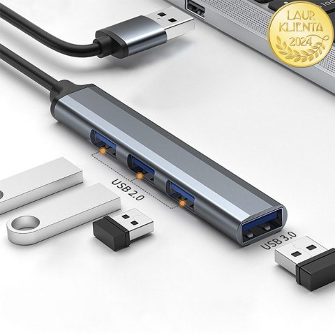Qoltec Hub Adapter USB 3.0 4w1 | USB 3.0 | 3x USB 2.0