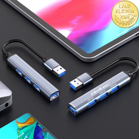 Qoltec Hub Adapter USB 3.0 4w1 | USB 3.0 | 3x USB 2.0