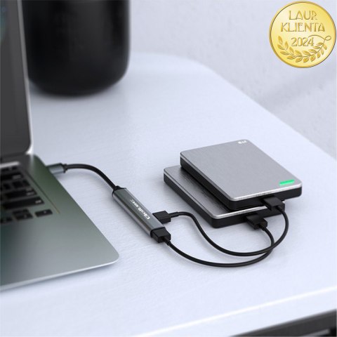 Qoltec Hub Adapter USB 3.0 4w1 | USB 3.0 | 3x USB 2.0