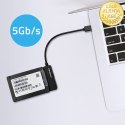 Qoltec Adapter SATA | Przejściówka na dysk SSD HDD 2.5" | USB 3.0 | Super speed 5Gb/s | 2TB | 19cm