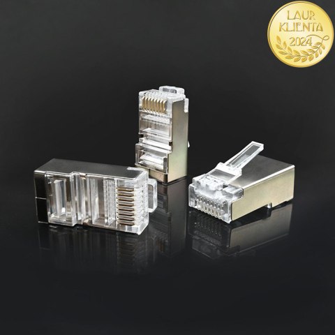 Qoltec Wtyk złącze modularne RJ45 | CAT6 | FTP | Pozłacane styki | 10 sztuk