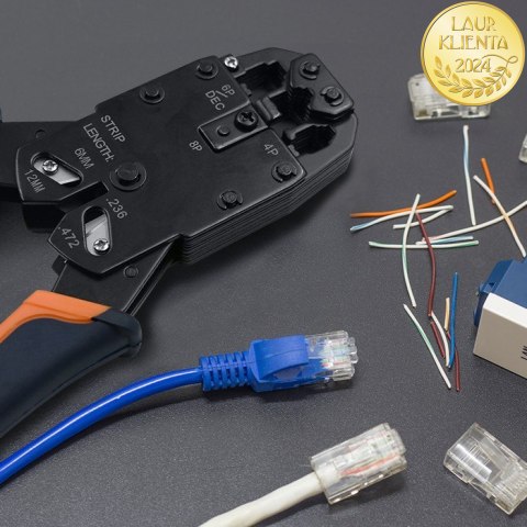 Qoltec Wtyk złącze modularne RJ45 | CAT6 | UTP | Pozłacane styki | 100 sztuk