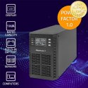 Qoltec Zasilacz awaryjny UPS | 1kVA | 1000W | Power Factor 1.0 | LCD | EPO | USB | On-line